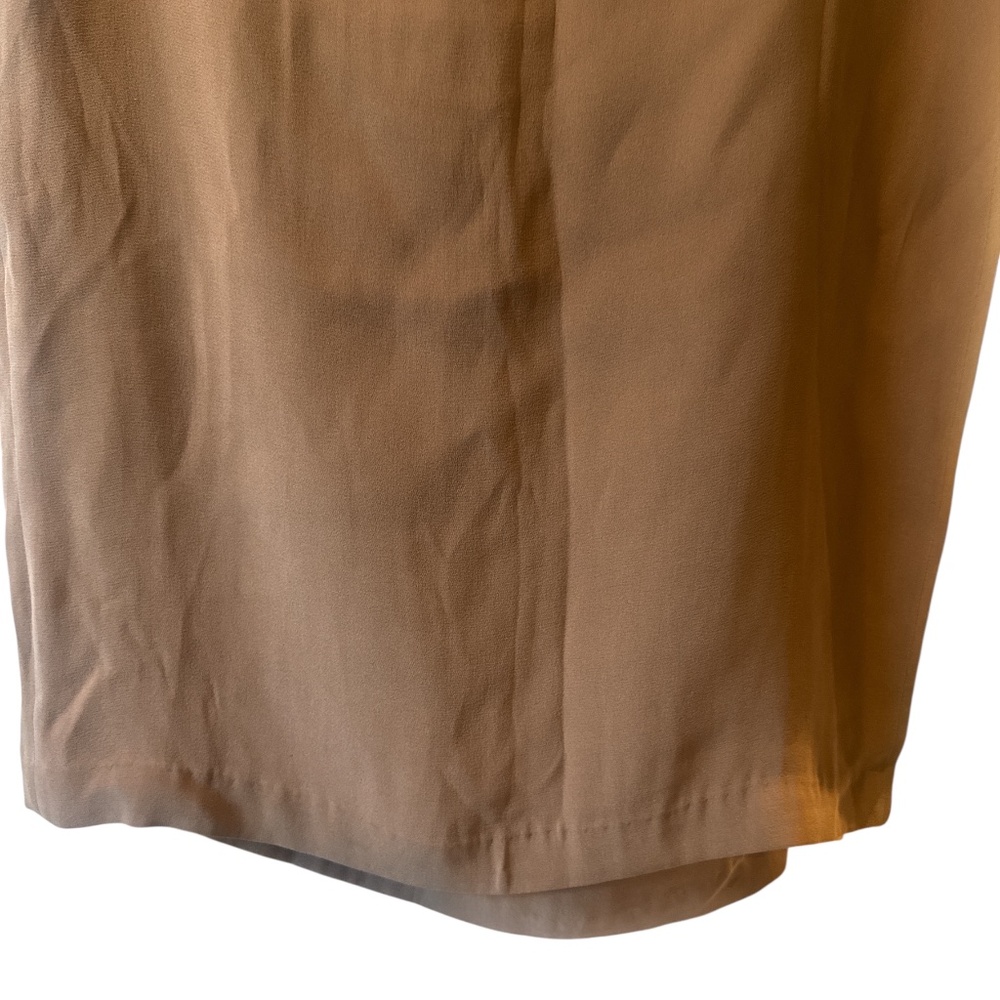 Chicos Platinum Womens Skirt Wrap Midi Brown Silk Spandex Size 3 Large 16-18 - Picture 3 of 9